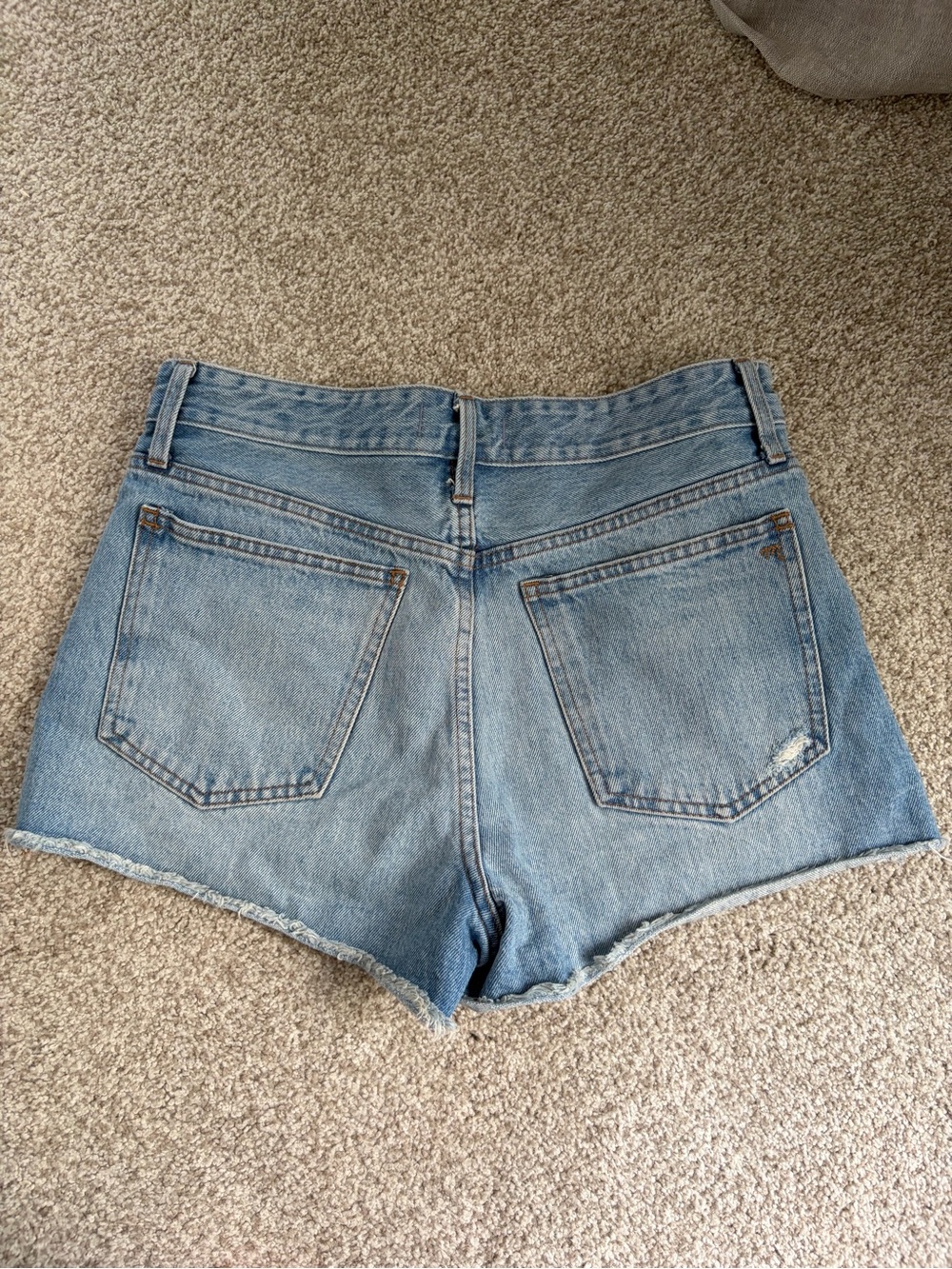 Madewell Light Blue Distressed Denim Cutoff Shorts - Picture 7 of 9